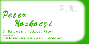 peter moskoczi business card